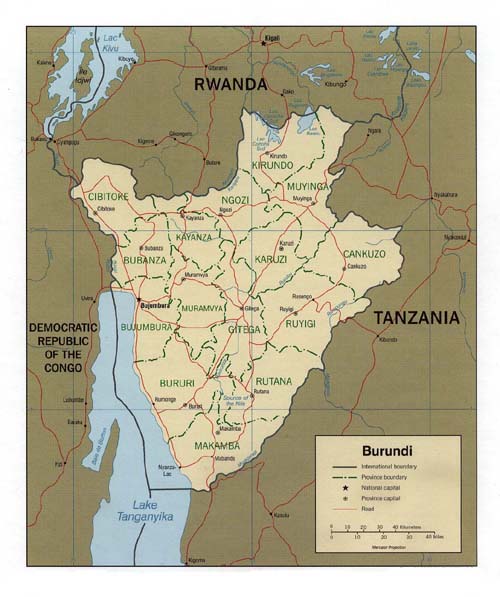 Burundi Map